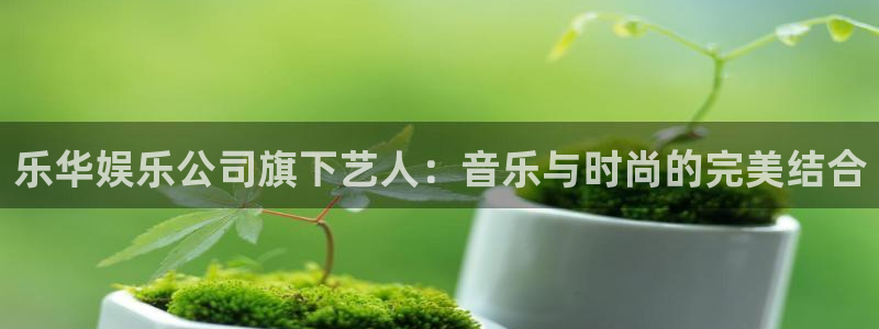 尊龙凯时人生就是搏官网登录：乐华娱乐公司旗下艺人：音乐与时尚的完美结合
